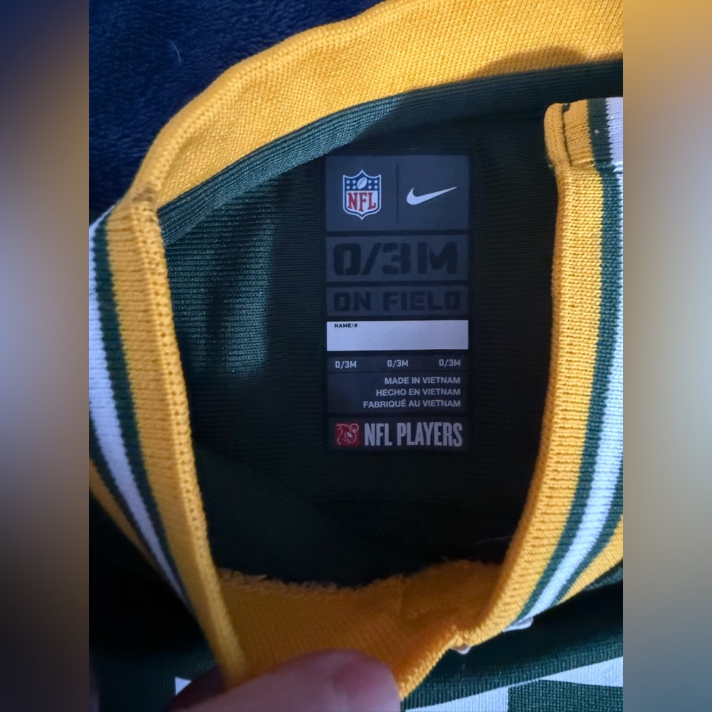 NFL Green Bay Packers baby Jersey Onesie - Picture 2 of 3